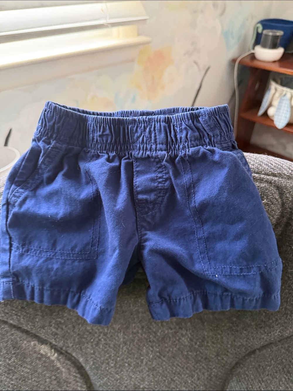 Kids Elastic-Waist Blue Shorts